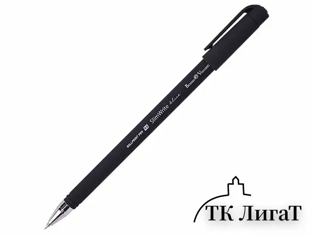 Ручка шариковая BRUNO VISCONTI "SlimWrite", "Black", СИНЯЯ, корпус черный, узел 0,5 мм, линия письма 0,3 мм, 20-0009