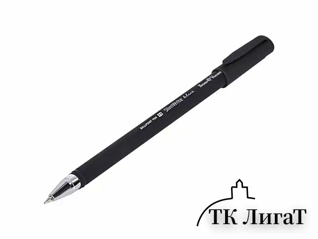 Ручка шариковая BRUNO VISCONTI "SlimWrite", "Black", СИНЯЯ, корпус черный, узел 0,5 мм, линия письма 0,3 мм, 20-0009