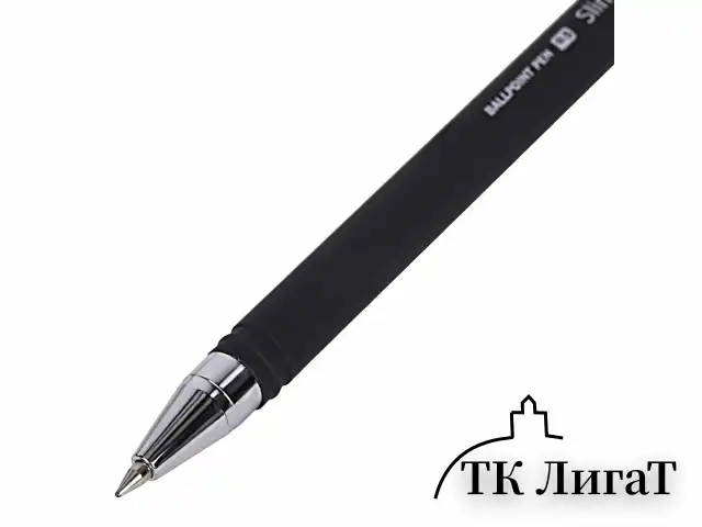 Ручка шариковая BRUNO VISCONTI "SlimWrite", "Black", СИНЯЯ, корпус черный, узел 0,5 мм, линия письма 0,3 мм, 20-0009