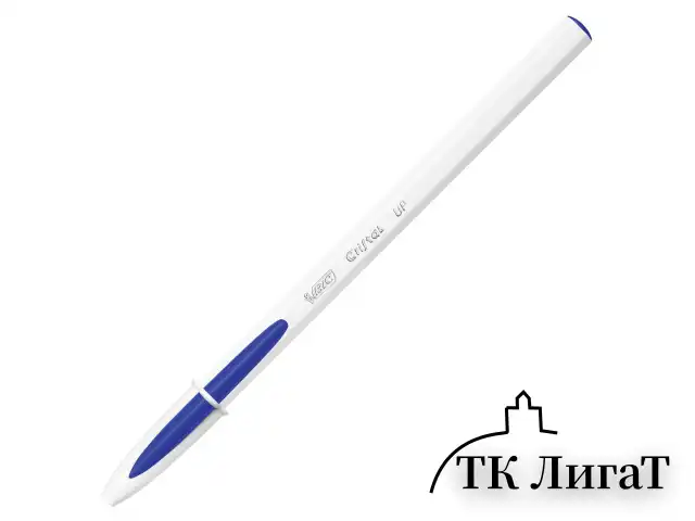 Ручка шариковая BIC "Cristal UP", СИНЯЯ, корпус белый, узел 1,2 мм, линия письма 0,35 мм, 949879
