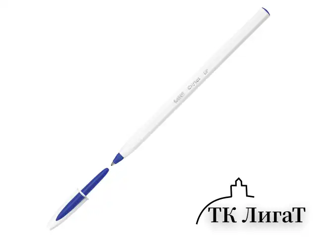 Ручка шариковая BIC "Cristal UP", СИНЯЯ, корпус белый, узел 1,2 мм, линия письма 0,35 мм, 949879