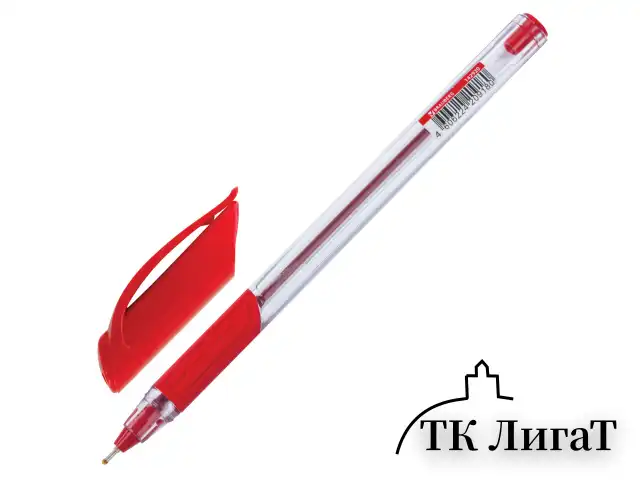 Ручка шариковая масляная BRAUBERG "Extra Glide GT", КРАСНАЯ, трехгранная, узел 0,7 мм, линия письма 0,35 мм, 142920