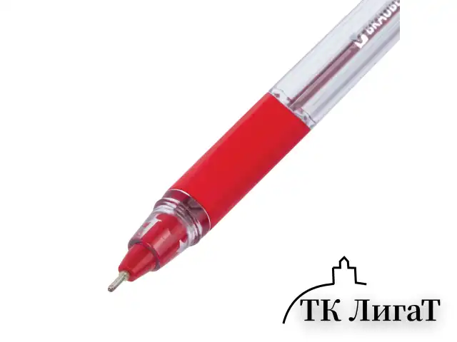 Ручка шариковая масляная BRAUBERG "Extra Glide GT", КРАСНАЯ, трехгранная, узел 0,7 мм, линия письма 0,35 мм, 142920