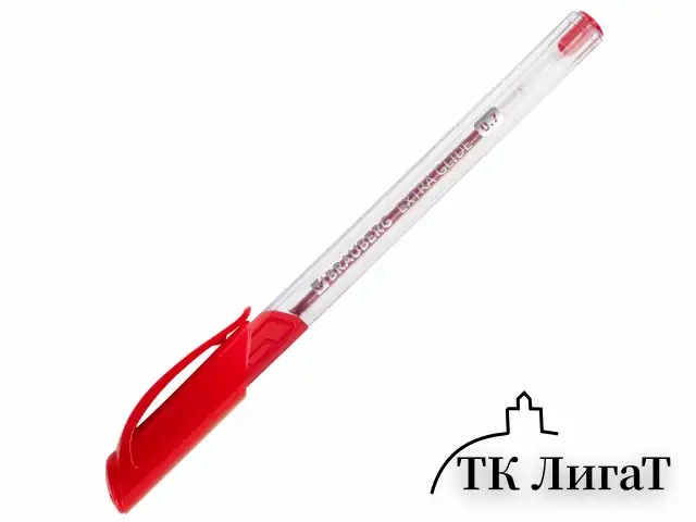 Ручка шариковая масляная BRAUBERG "Extra Glide GT", КРАСНАЯ, трехгранная, узел 0,7 мм, линия письма 0,35 мм, 142920