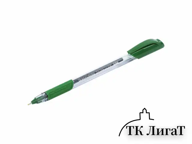 Ручка шариковая масляная BRAUBERG "Extra Glide GT", ЗЕЛЕНАЯ, трехгранная, узел 0,7 мм, линия письма 0,35 мм, 142921