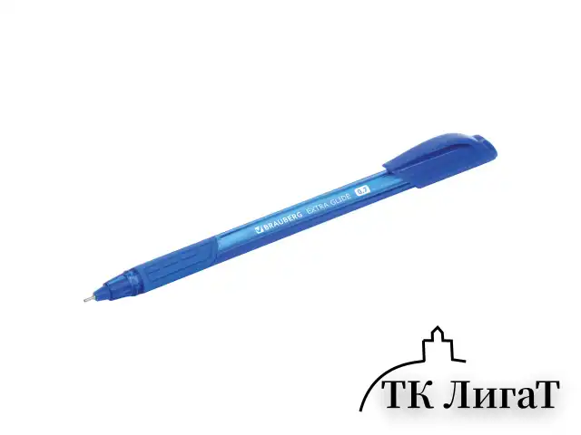 Ручка шариковая масляная BRAUBERG "Extra Glide GT Tone", СИНЯЯ, узел 0,7 мм, линия письма 0,35 мм, 142922