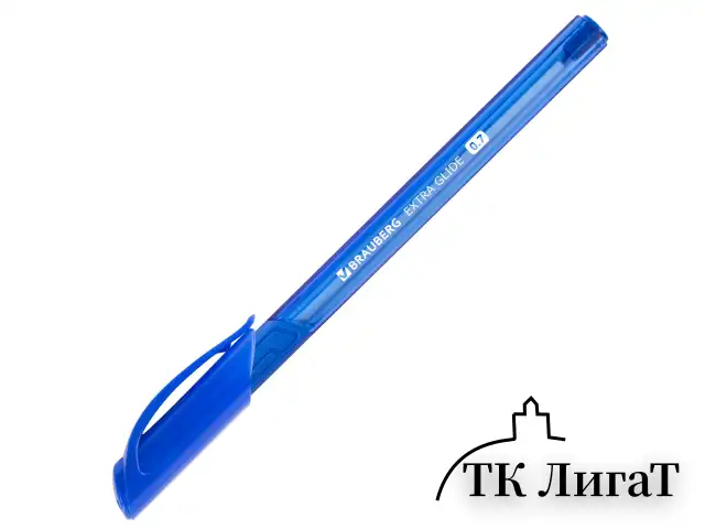 Ручка шариковая масляная BRAUBERG "Extra Glide GT Tone", СИНЯЯ, узел 0,7 мм, линия письма 0,35 мм, 142922