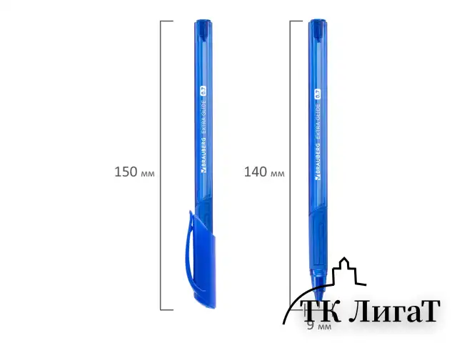 Ручка шариковая масляная BRAUBERG "Extra Glide GT Tone", СИНЯЯ, узел 0,7 мм, линия письма 0,35 мм, 142922