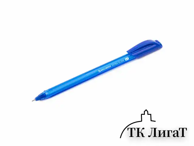 Ручка шариковая масляная BRAUBERG "Extra Glide Tone", СИНЯЯ, трехгранная, узел 0,7 мм, линия письма 0,35 мм, 142924
