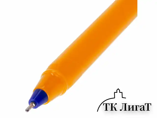 Ручка шариковая масляная BRAUBERG "Extra Glide Orange", СИНЯЯ, трехгранная, узел 0,7 мм, линия письма 0,35 мм, 142925