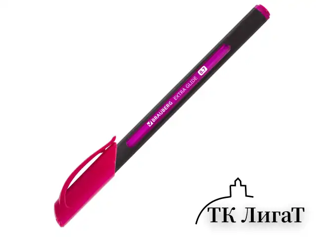 Ручка шариковая масляная BRAUBERG "Extra Glide Soft Color", СИНЯЯ, узел 0,7 мм, линия письма 0,35 мм, 142928