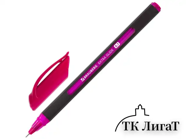 Ручка шариковая масляная BRAUBERG "Extra Glide Soft Color", СИНЯЯ, узел 0,7 мм, линия письма 0,35 мм, 142928