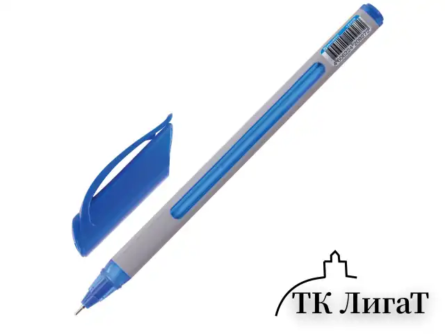 Ручка шариковая масляная BRAUBERG "Extra Glide Soft Grey", СИНЯЯ, узел 0,7 мм, линия письма 0,35 мм, 142929