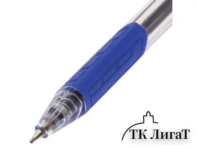 Ручка шариковая масляная автоматическая BRAUBERG "Extra Glide R-Grip", СИНЯЯ, узел 0,7 мм, линия письма 0,35 мм, 142930