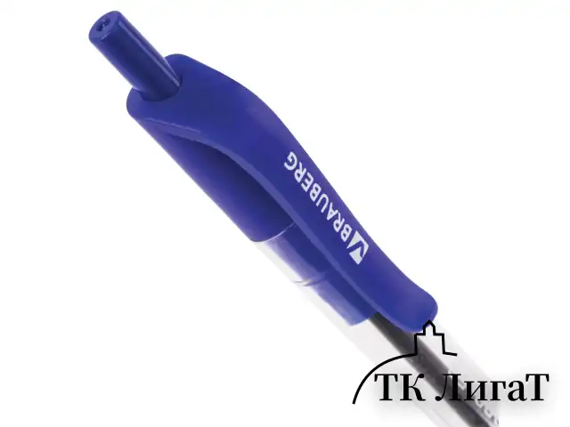 Ручка шариковая масляная автоматическая BRAUBERG "Extra Glide R-Grip", СИНЯЯ, узел 0,7 мм, линия письма 0,35 мм, 142930