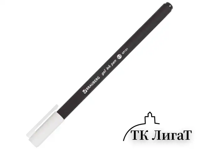 Ручка гелевая BRAUBERG "Matt Gel", ЧЕРНАЯ, корпус soft-touch, узел 0,5 мм, линия 0,35 мм, 142944