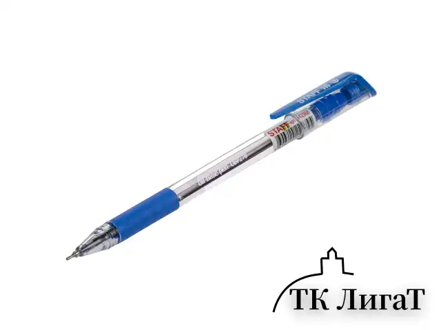 Ручка шариковая масляная с грипом STAFF "OBP-279", СИНЯЯ, игольчатый узел 0,7 мм, линия письма 0,35 мм, 142988