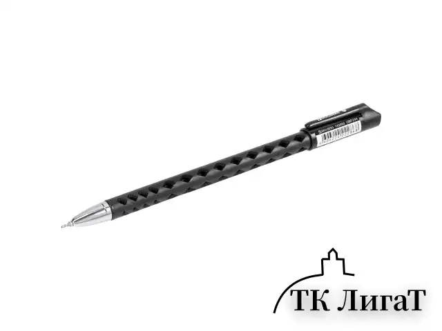 Ручка шариковая масляная BRAUBERG "Orient", ЧЕРНАЯ, корпус черный, игольчатый узел 0,7 мм, линия письма 0,35 мм, 143000