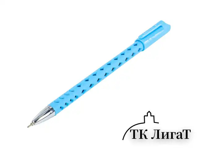 Ручка шариковая масляная BRAUBERG Orient Color, СИНЯЯ, корпус ассорти, В ДИСПЛЕЕ, игольчатый узел 0,7 мм, линия письма 0,35 мм, 143001