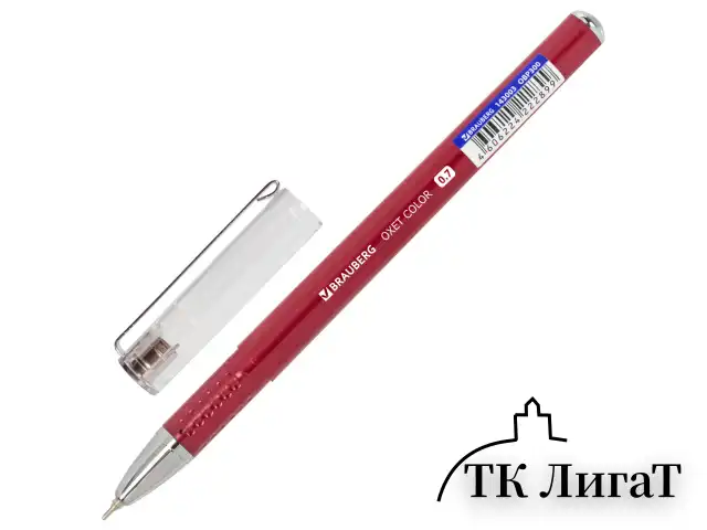 Ручка шариковая масляная BRAUBERG "Oxet Color", СИНЯЯ, корпус ассорти, В ДИСПЛЕЕ, игольчатый узел 0,7 мм, линия письма 0,35 мм, 143003
