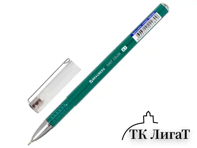 Ручка шариковая масляная BRAUBERG "Oxet Color", СИНЯЯ, корпус ассорти, В ДИСПЛЕЕ, игольчатый узел 0,7 мм, линия письма 0,35 мм, 143003