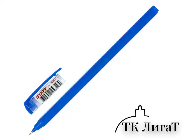 Ручка шариковая масляная STAFF Basic "OBP-312", СИНЯЯ, корпус ассорти, узел 0,7 мм, линия письма 0,35 мм, 143012
