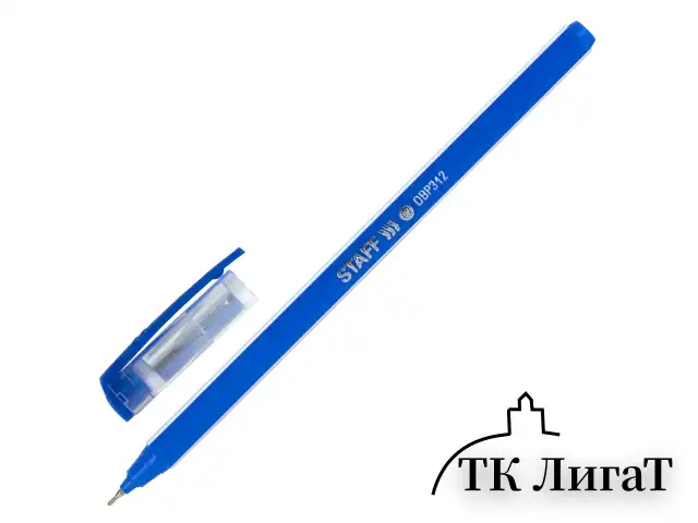 Ручка шариковая масляная STAFF Basic "OBP-312", СИНЯЯ, корпус ассорти, узел 0,7 мм, линия письма 0,35 мм, 143012
