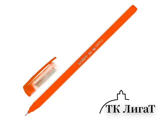 Ручка шариковая масляная STAFF Basic "OBP-312", СИНЯЯ, корпус ассорти, узел 0,7 мм, линия письма 0,35 мм, 143012