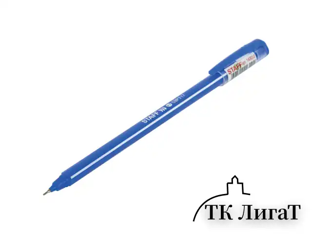 Ручка шариковая масляная STAFF Basic "OBP-312", СИНЯЯ, корпус ассорти, узел 0,7 мм, линия письма 0,35 мм, 143012