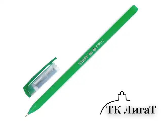 Ручка шариковая масляная STAFF Basic "OBP-312", СИНЯЯ, корпус ассорти, узел 0,7 мм, линия письма 0,35 мм, 143012