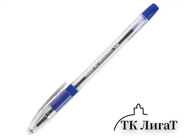 Ручка шариковая масляная с грипом BRAUBERG "Model-XL" ORIGINAL, СИНЯЯ, узел 0,7 мм, линия письма 0,35 мм, 143242