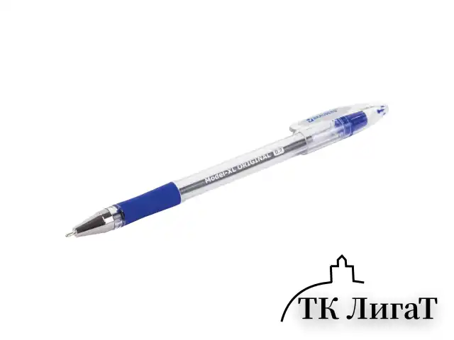 Ручка шариковая масляная с грипом BRAUBERG "Model-XL" ORIGINAL, СИНЯЯ, узел 0,7 мм, линия письма 0,35 мм, 143242