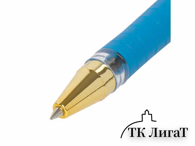 Ручка шариковая масляная с грипом BRAUBERG "Model-XL GLD", СИНЯЯ, узел 0,5 мм, линия письма 0,25 мм, 143245
