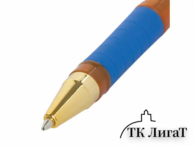 Ручка шариковая масляная с грипом BRAUBERG Model-XL ORANGE, СИНЯЯ, узел 0,7 мм, линия 0,35 мм, 143246