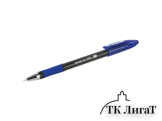 Ручка шариковая масляная с грипом BRAUBERG "Model-XL PRO", СИНЯЯ, узел 0,5 мм, линия письма 0,25 мм, 143249