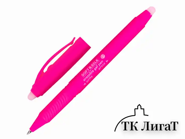 Ручка стираемая гелевая с грипом BRAUBERG "SOFT&SILK FRUITY", СИНЯЯ, корпус ассорти, узел 0,7 мм, 143254