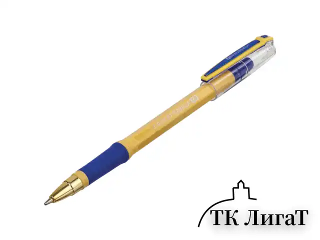 Ручка шариковая масляная с грипом BRAUBERG "i-Rite GT Vanilla", СИНЯЯ, корпус кремовый, узел 1 мм, 143304