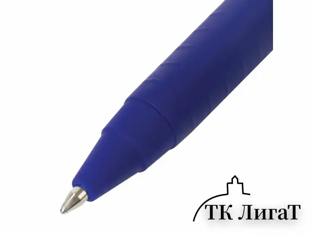Ручка шариковая масляная автоматическая BRAUBERG "Delta", СИНЯЯ, soft-touch, узел 0,7 мм, линия письма 0,35 мм, 143339, OBPR365