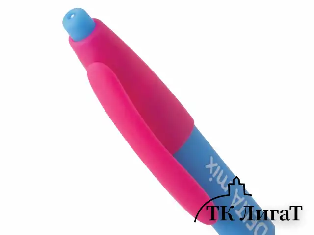 Ручка шариковая масляная автоматическая BRAUBERG "Delta Mix", СИНЯЯ, корпус soft-touch ассорти, узел 0,7 мм, линия письма 0,35 мм, 143340, OBPR366