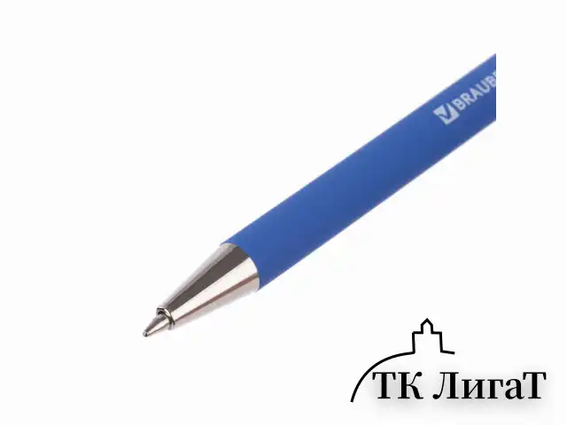 Ручка шариковая BRAUBERG "Capital-X", СИНЯЯ, корпус soft-touch синий, узел 0,7 мм, линия письма 0,35 мм, 143341, BP253