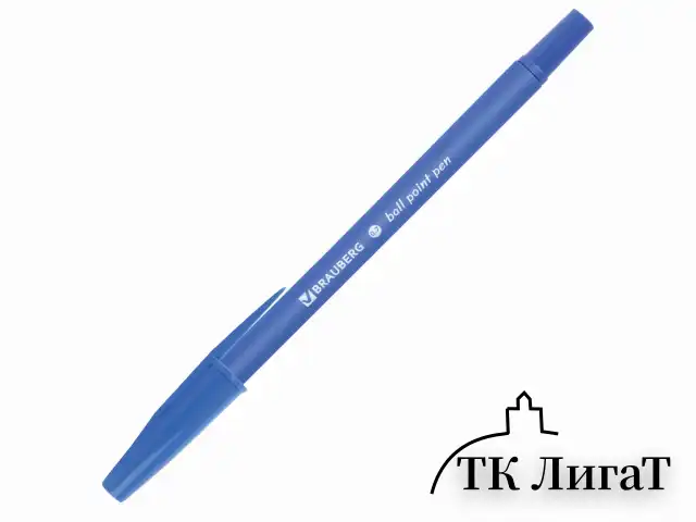 Ручка шариковая BRAUBERG "Capital-X", СИНЯЯ, корпус soft-touch синий, узел 0,7 мм, линия письма 0,35 мм, 143341, BP253
