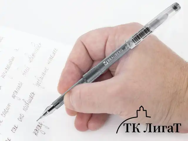 Ручка гелевая BRAUBERG DIAMOND, ЧЕРНАЯ, игольчатый узел 0,5 мм, линия письма 0,25 мм, 143379