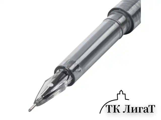 Ручка гелевая BRAUBERG DIAMOND, ЧЕРНАЯ, игольчатый узел 0,5 мм, линия письма 0,25 мм, 143379