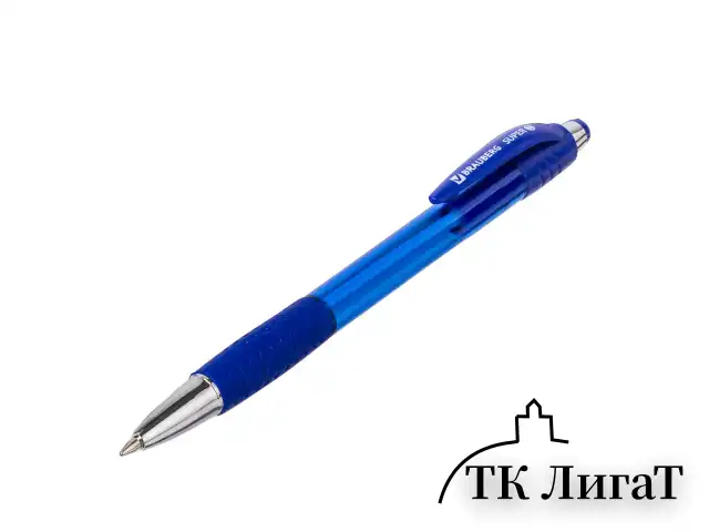 Ручки шариковые автоматические с грипом "НАБОР MULTICOLOR" BRAUBERG "SUPER", 10 шт. (6 синих, 2 черных, 1 красная, 1 зеленая), 143381