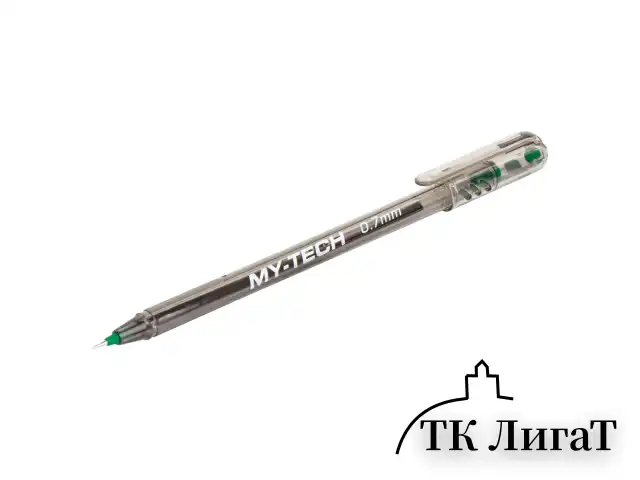 Ручка шариковая масляная PENSAN "My-Tech", ЗЕЛЕНАЯ, игольчатый узел 0,7 мм, линия 0,35 мм, 2240/25