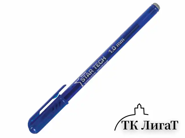 Ручка шариковая масляная PENSAN Star Tech, СИНЯЯ, игольчатый узел 1 мм, линия 0,8 мм, 2260/12