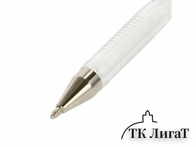 Ручка гелевая BRAUBERG "White Pastel", БЕЛАЯ, корпус прозрачный, узел 1 мм, линия письма 0,5 мм, 143417