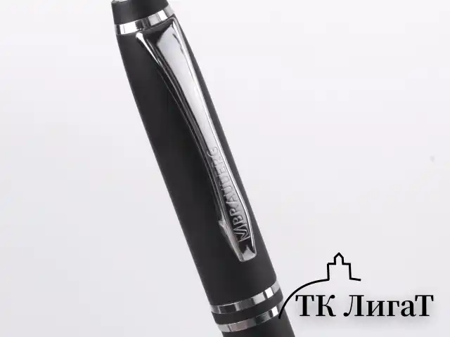 Набор ручек подарочных BRAUBERG Duetto, СИНИЕ, 2 шт.: шариковая, перьевая, черный с хромированными деталями, 143478
