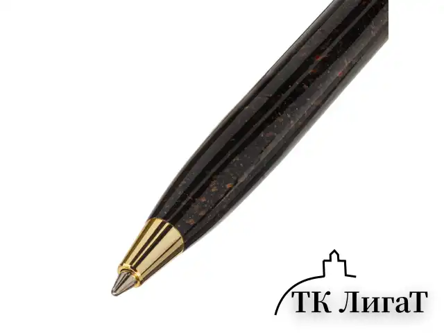Ручка подарочная шариковая GALANT "TINTA MARBLE", корпус коричневый, золотистые детали, узел 0,7 мм, синяя, 143501