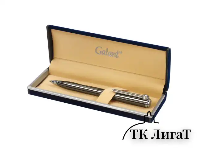 Ручка подарочная шариковая GALANT "VITRUM", корпус металл, детали серебристые, узел 0,7 мм, синяя, 143504